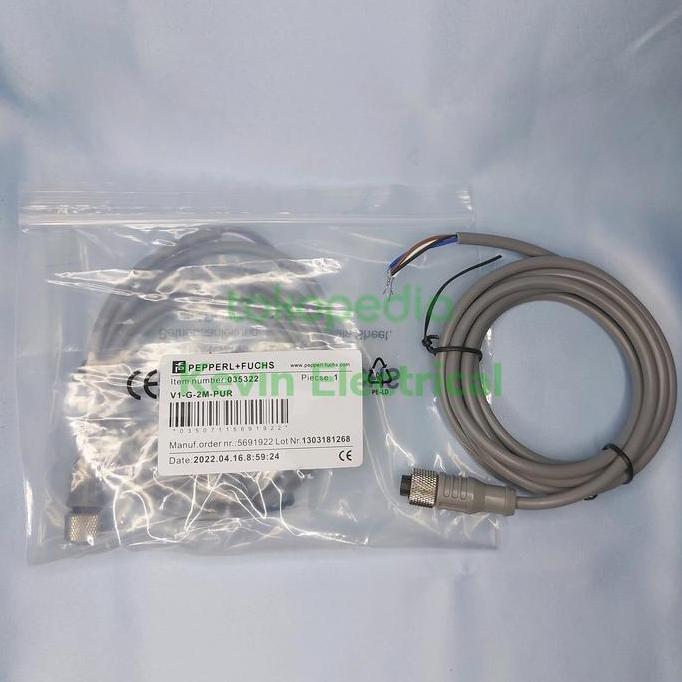 TERBARU - Pepperl+Fuchs V1-G-2M-PUR Socket M12 4pin