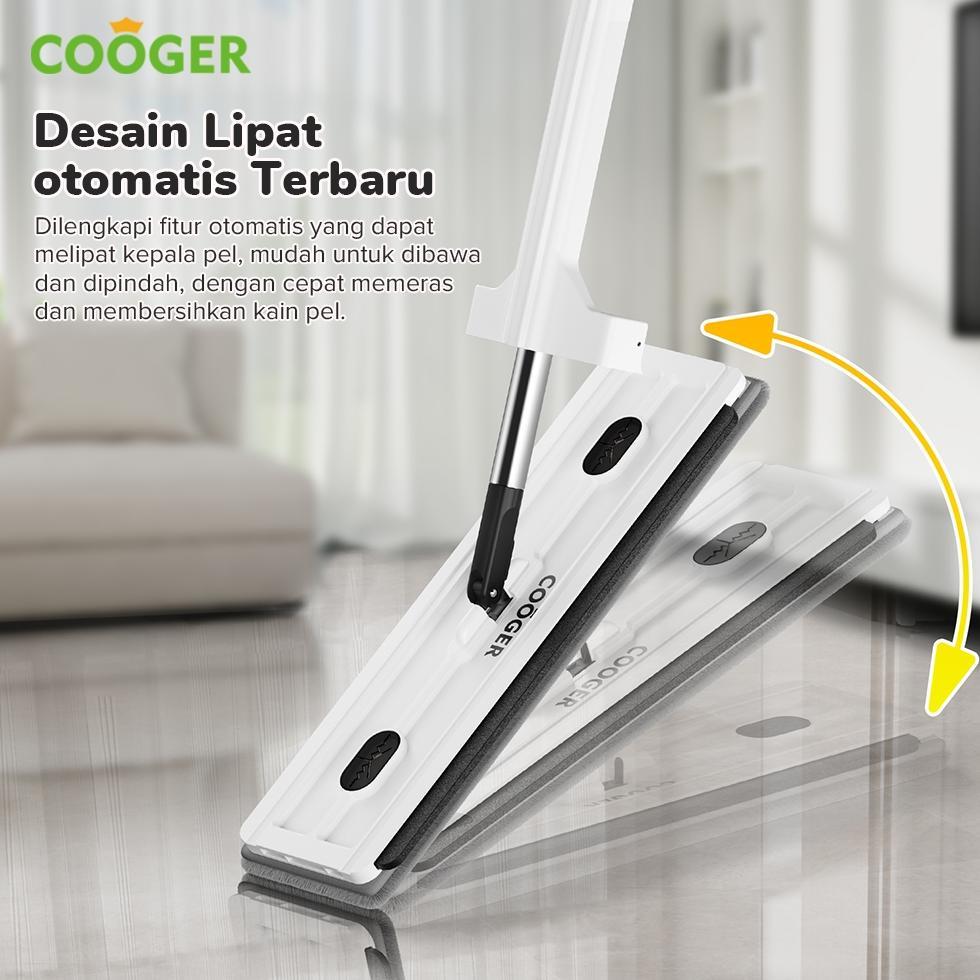 COOGER SURABAYA Alat Pel Lantai Jumbo Mop 3in1 Multifungsi Berdiri + Wiper Microfiber Kain Tebal Pel