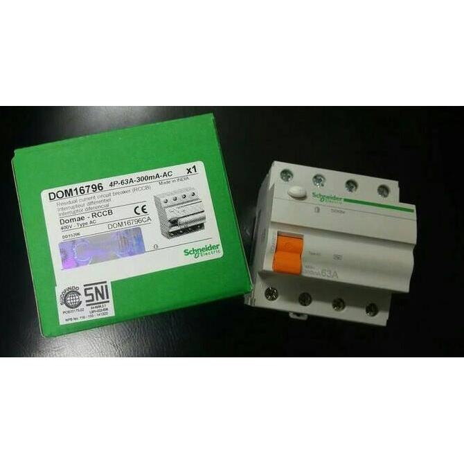 Promo Schneider Rccb/Elcb 4Pole 63A/Elcb 4P63A 300Ma Schneider Cod
