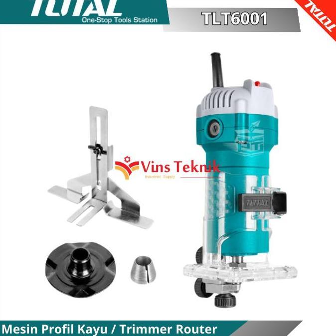 Promo Mesin Profil Kayu Trimmer Router Total Tlt6001 Cod