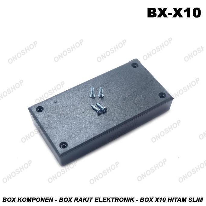 Box Komponen - Box Rakit Elektronik - Box X10 Hitam Slim