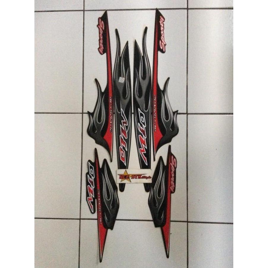 Stiker striping Mio Sporty 2006 hitam