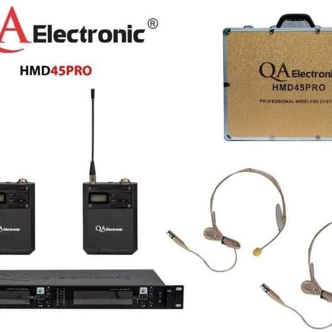 Mic wireless Qa electronic hmd 45 pro clip on headset original