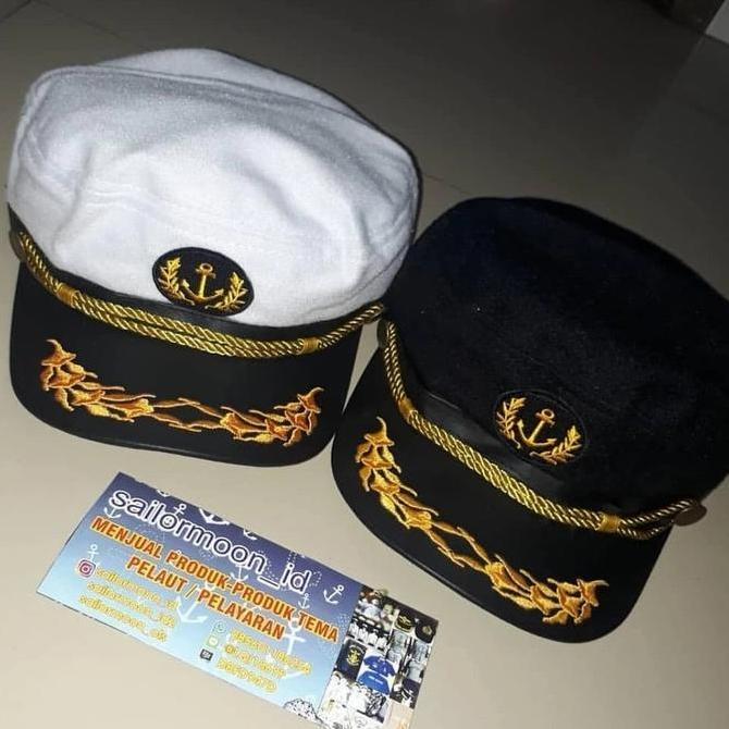 TOPI PELAUT TOPI KAPTEN TOPI SAILOR SAILOR HAT TOPI PELAYARAN