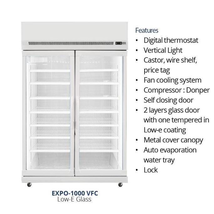 BEBAS ONGKIR - GEA DISPLAY COOLER EXPO-1000VFC / Showcase GEA 2 Pintu 1050 Liter