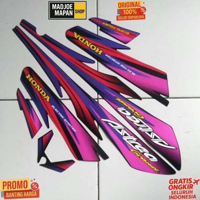 Berkualitas Stiker Striping Lis Bodi Body Honda Astrea Grand 97 Hijau
