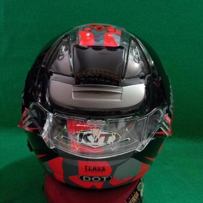 KYT HELM GALAXY MOTIF #4 MIMETIC+VISOR IRIDIUM+SPOILER