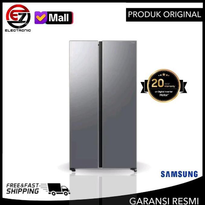 TERLARIS - SAMSUNG RS70F65QNT/SE Kulkas Side By Side SAMSUNG Kapasitas 647 Liter Smart Things Twist 