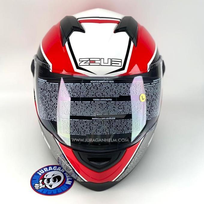 ZEUS ZS811 Z811 AL51 RED/WHITE FULL FACE
