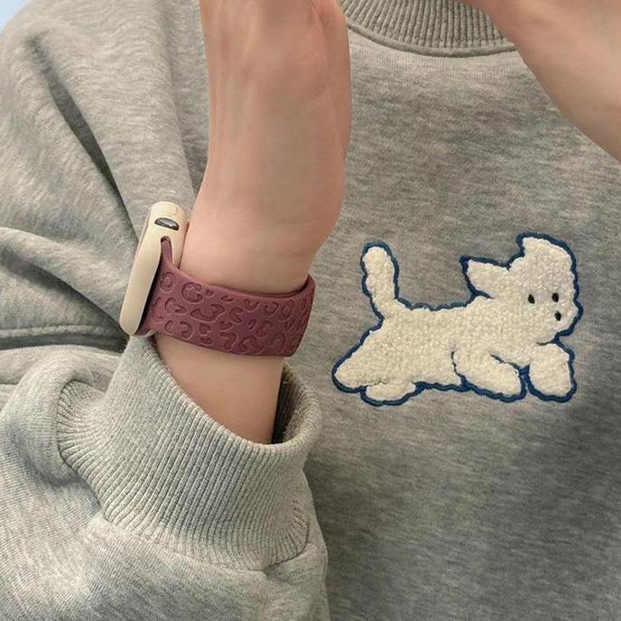 Tali Jam Tangan Silicone Printed Strap for IWatch 49 Mm 45mm 44mm 42mm 41mm 40mm 38 mm Print Soft Sp