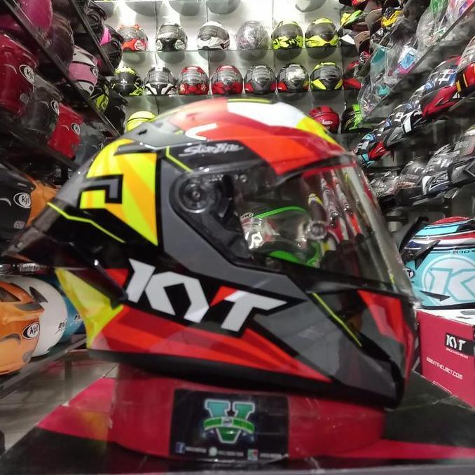 KYT HELM TT COURSE JAUME MASIA REPLIKA PAKET GANTENG