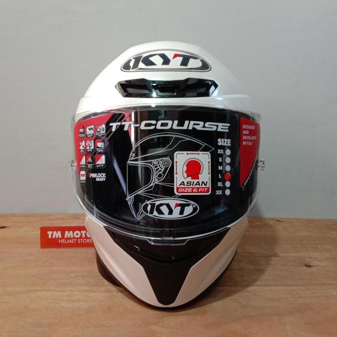 KYT TT COURSE PLAIN WHITE