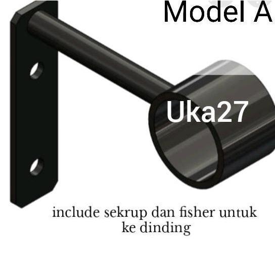 COD braket besi gantungan baju jemuran pakaian