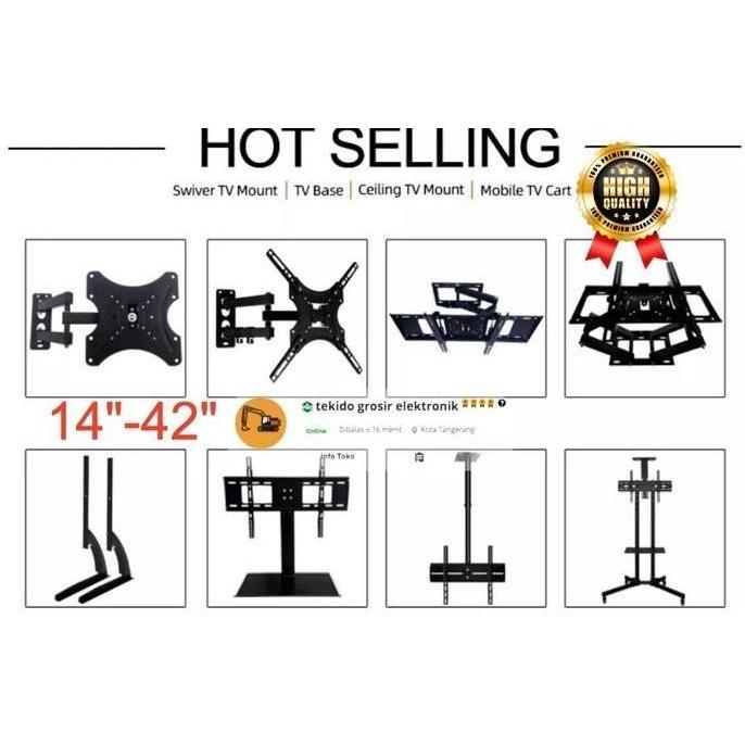 GANTUNGAN TV 42 INCH / BRACKET TV LEC LCD 14"-42"