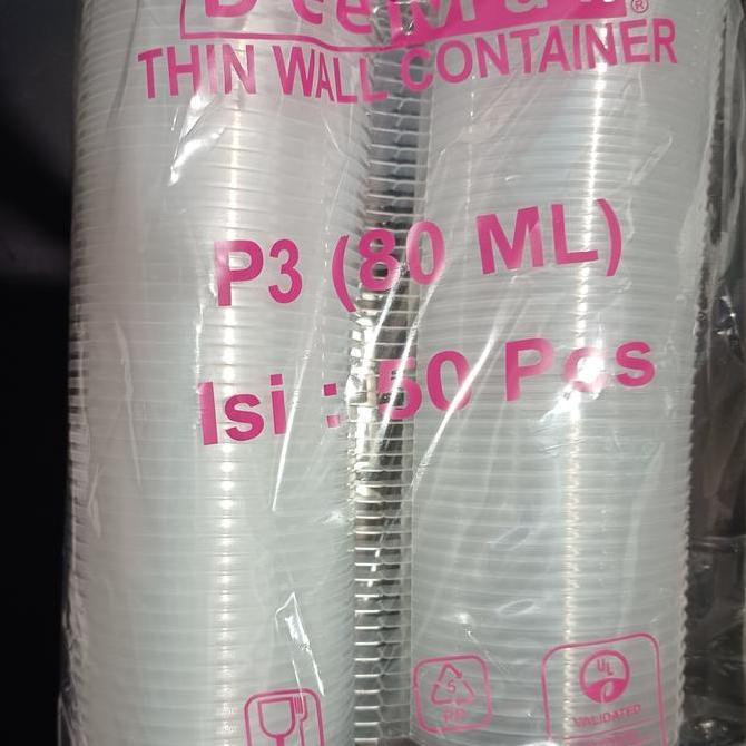 isi 50 pcs thinwall DM sauce /puding cup 50ml/ cup sambel / cup puding