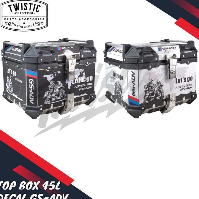 Top Box Pannier Tas Boks Bagasi Box Belakang Touring Decal 45L 45 Liter Bmw G 310 R 1200 1250 Gs Re 