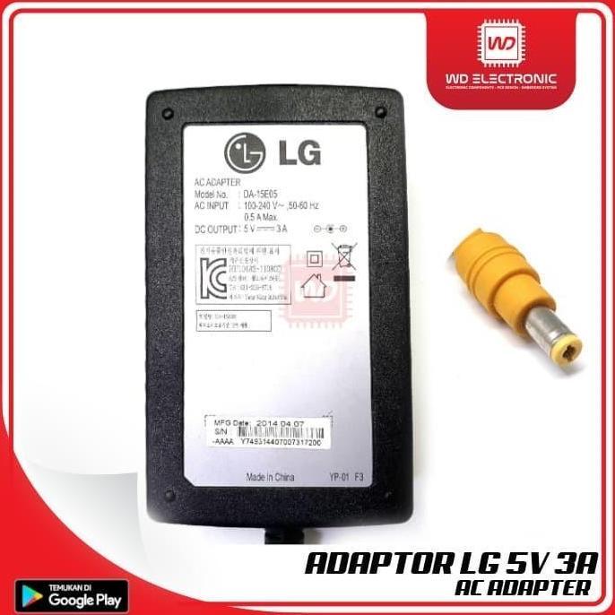 ADAPTOR 5V 3A LG POWER SUPPLY 5V 3A LG DA-15E05