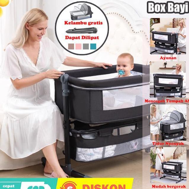 Cod Box Bayi Lipat Tempat Tidur Baby Bed Box Box Bay Tempat Tidur Bayi Keranjangranjang Bayi Baby Bo