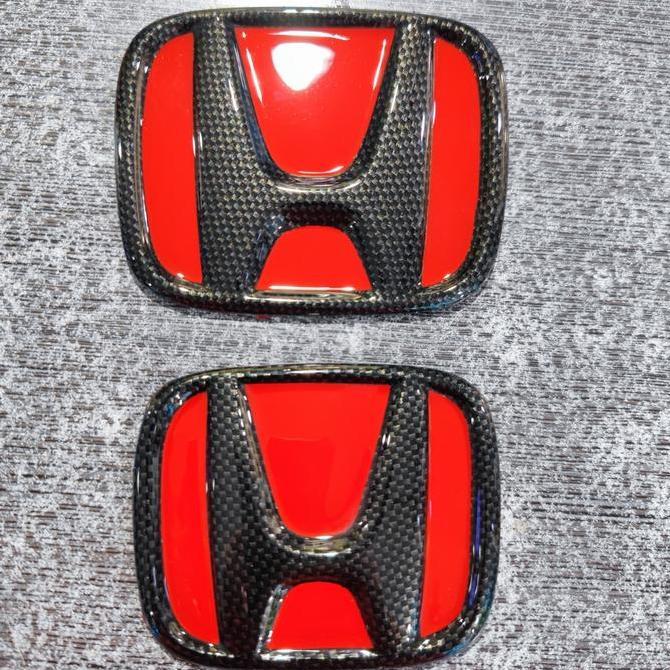 Premium emblem honda carbon printing khusus Honda jazz GE 2012-2014 Promo