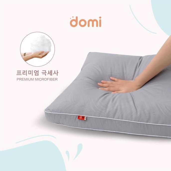 [Promo Bundling] Domi Bantal Microfiber Grey + Domi Guling Microfiber