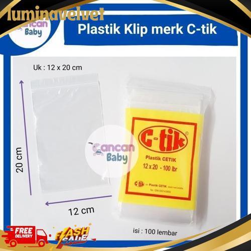 GROSIR Plastik Klip Ziplock 12x20 11x20 13x20 14x20 15x20 16x20 isi 100 Packing Bungkus Makanan Obat