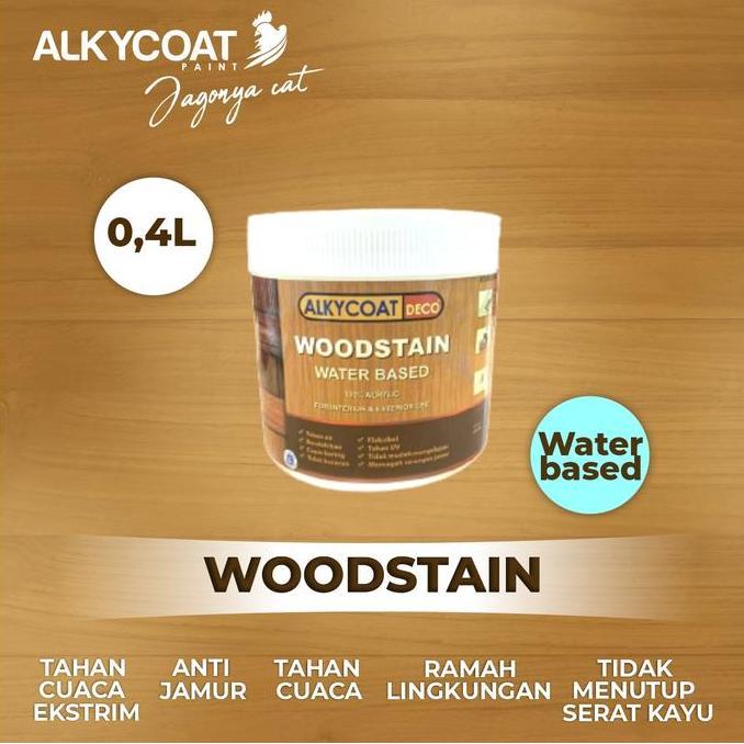 Premium Alkycoat - Deco Woodstain 0.4 Liter (POLITUR KAYU) Promo