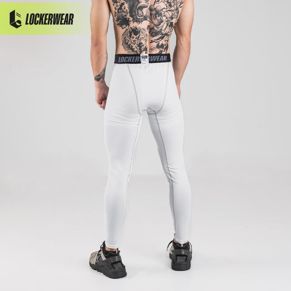 Celana Legging Sport Panjang Manset Baselayer Olahraga Compression Pants Leging Gym Running Pria Per