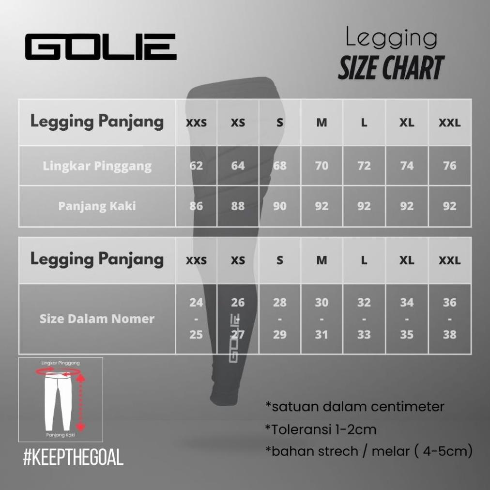 Golie Celana baselayer /legging /daleman /kiper /futsal Perlengkapan olahraga