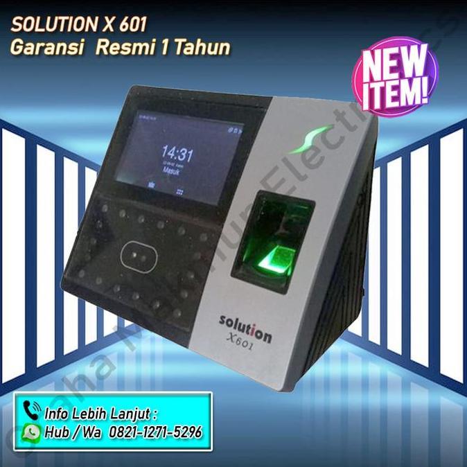 TERBARU Mesin Absensi Sidik Jari Solution X 601 / Finger Print Solution 601 HOT SALE