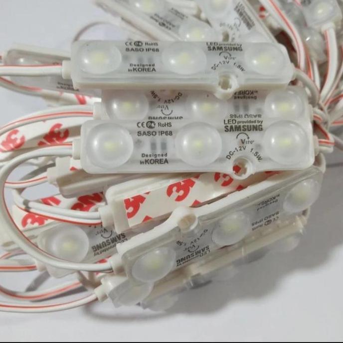 lampu LED modul 3 mata SASO Samsung original cool white 100 pc