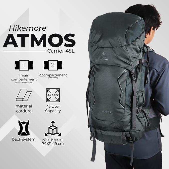 Tas Gunung Carrier Ransel Backpack Camping Hikemore Atmos Setara Eiger