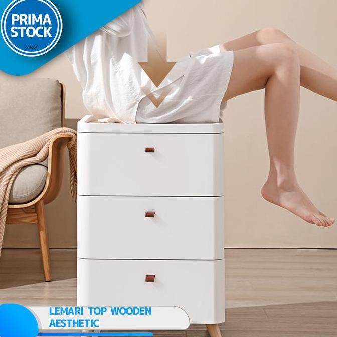 LEMARI DRAWER LACI + KAKI RAK KABINET STORAGE BAJU PLASTIK 2 3 4 SUSUN