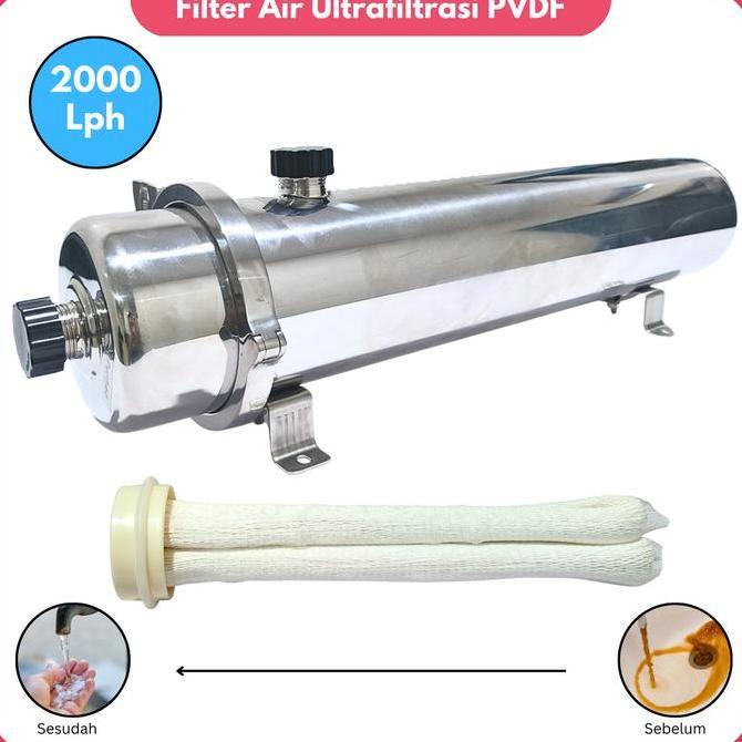 Filter Air Ultrafiltrasi PVDF Filter Sumur Membrane Filter PVDF Water Filter Penjernih Air Kran Filt