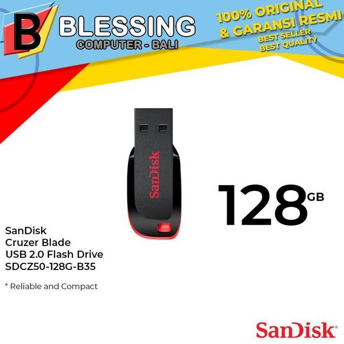 FlashDisk SanDisk 128GB Cruzer Blade USB 2.0 (SDCZ50-128G-B35)