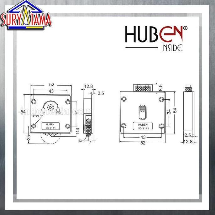 Kualitas Terbaik] Roda Lemari Geser Huben Sd 31-41 Black Roda Pintu Sliding Sd 3141 Co