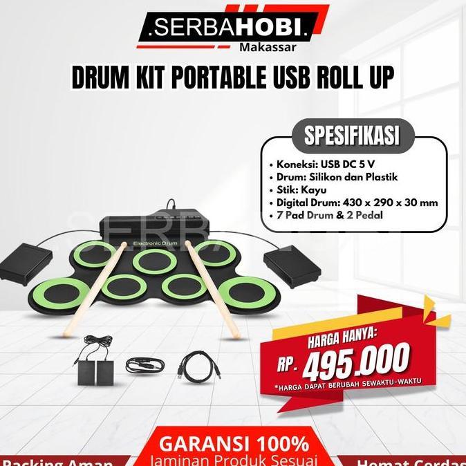 ___] DRUM PAD PORTABLE / DRUM PAD ELEKTRIK / DRUM PAD MURAH