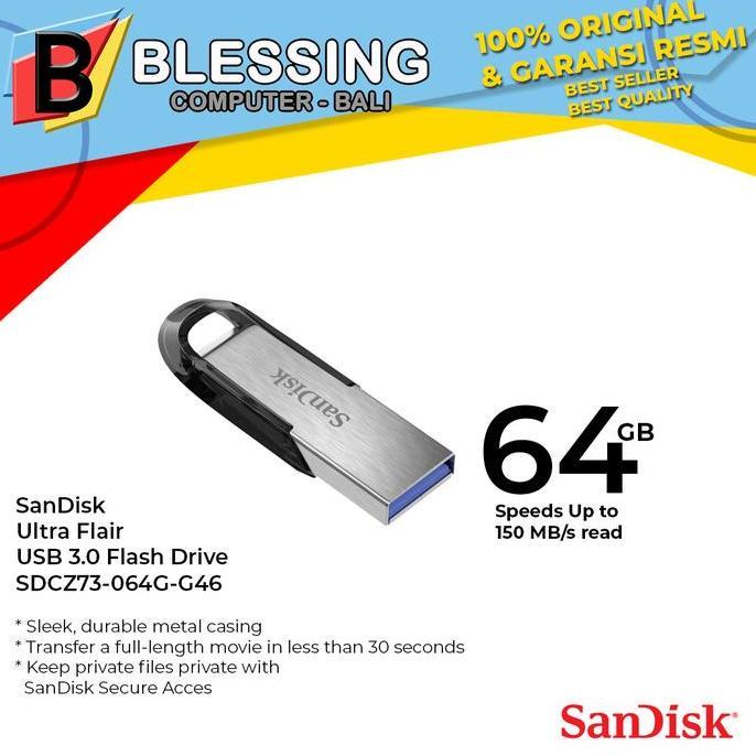 Flashdisk SANDISK Ultra Flair 64GB flashdisk 64gb flashdrive 64gb