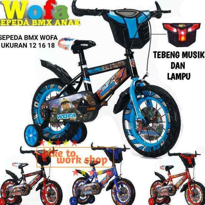Promo SEPEDA BMX 12 16 18 INCH VELION SALVO MUSIK ANAK LAKI BAN POMPA COD