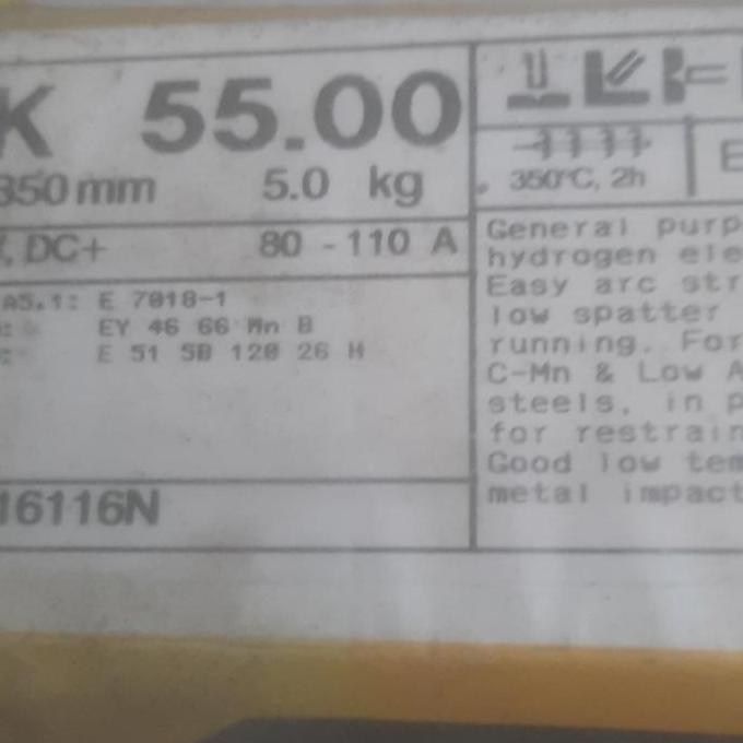 Promo Kawat Las Esab Weld-7018 Aws E7018 / 2.5Mm Cod