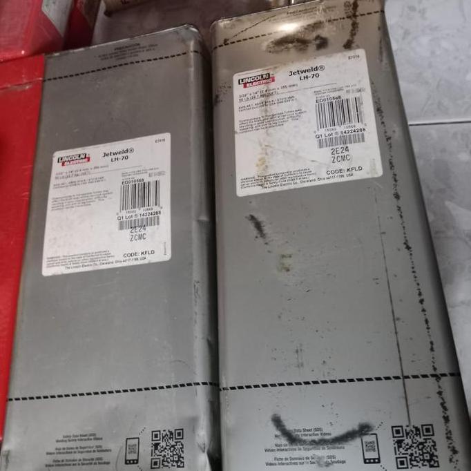Promo Kawat Las Lincoln Jetweld Lh-70 Aws E7018 Size, 2.4Mm Made In Usa Ori Cod