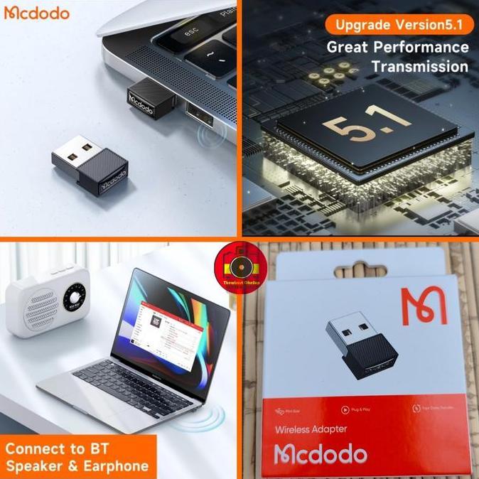 MCDODO OT-1580 USB Bluetooth 5.1 Dongle Wireless Adapter Receiver