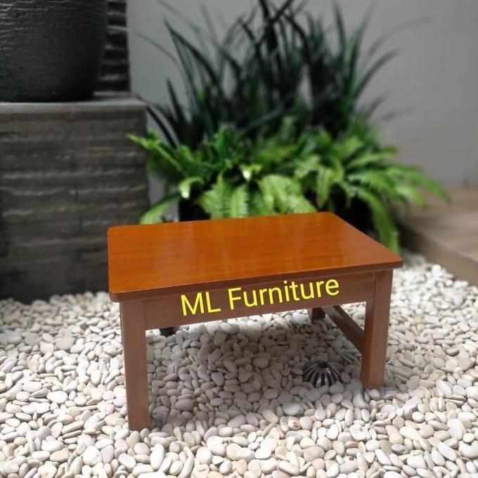 Meja Belajar Anak / Laptop Kayu Solid 60x40x30