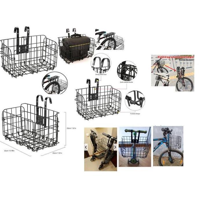 Promo KERANJANG SEPEDA LIPAT FOLDABLE BICYCLE RACK DEPAN BELAKANG MTB COD