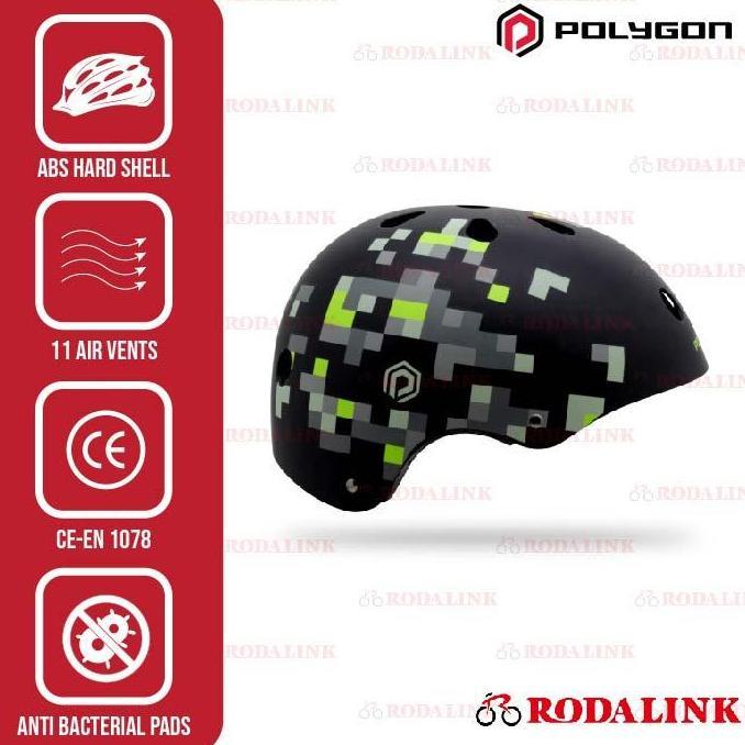 Promo Polygon Helm Sepeda BMX Pixel COD