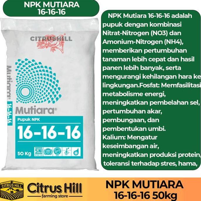HARGA DISC - NPK MUTIARA 16-16-16 KARUNG (50kg) KEMASAN PABRIK