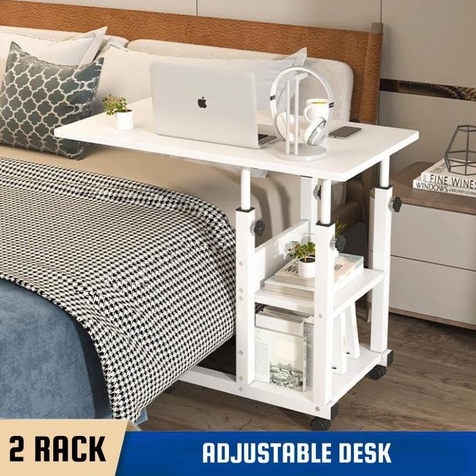 Meja Rak Laptop Portable dengan Roda