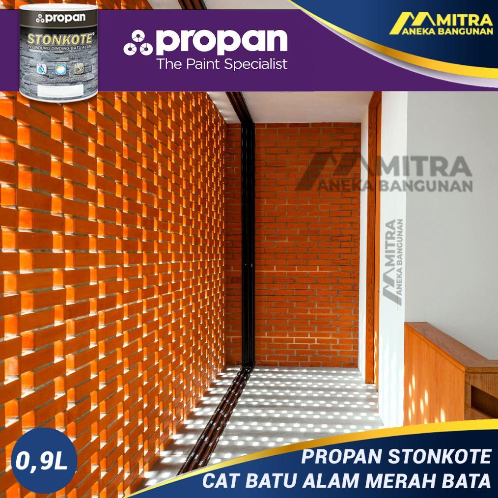 PROPAN STONKOTE CAT BATA MERAH / COATING BATU ALAM / CAT PELINDUNG PELAPIS  DINDING BATU ALAM WARNA 