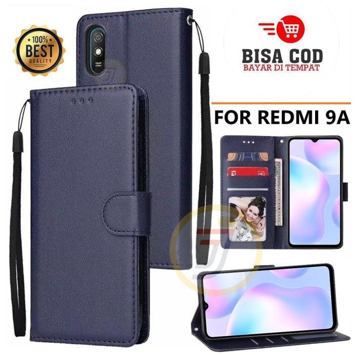 DR231 - Wilocase Hp Untuk Xiaomi Redmi 9A Flip Case Kulit - Casing Dompet Case Wallet Leather Flip C