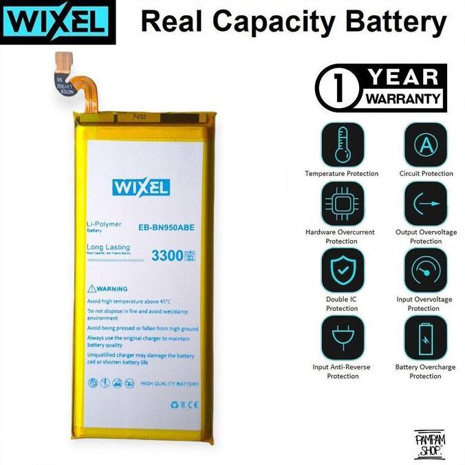 WIXEL Baterai EB-BN950ABE Compatible for Sam Note 8 N950 N950F Double Power Batre Batrai Battery Ori