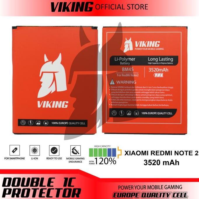 VIKING Baterai Redmi Note 2 BM45 Double Power